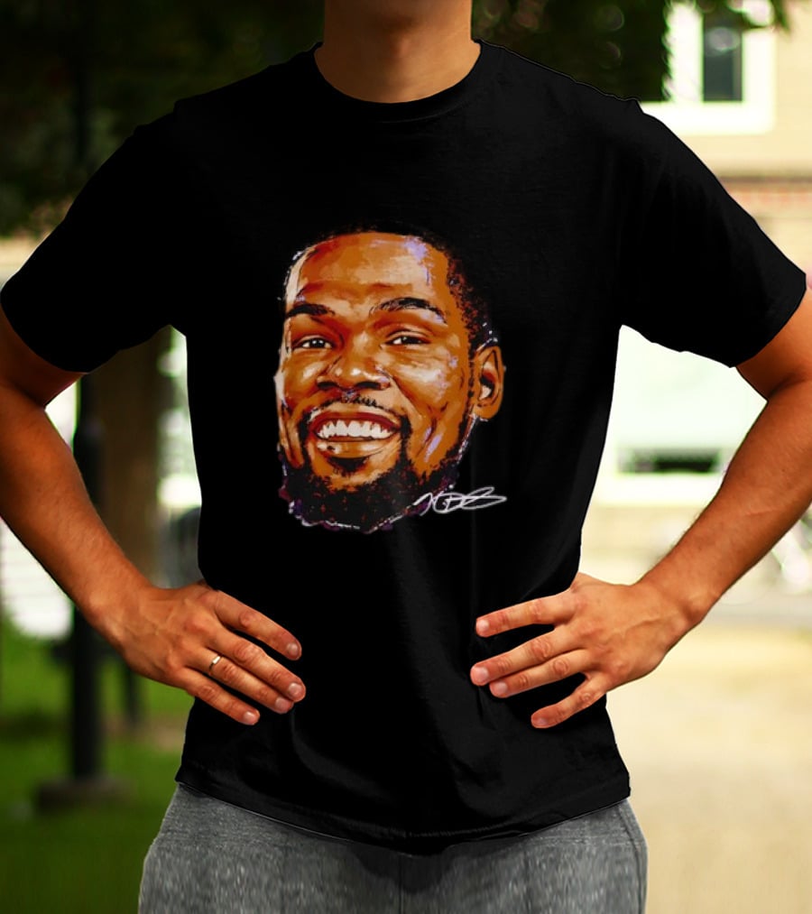 Kevin Durant Phoenix Basketball Face Signature T-Shirt