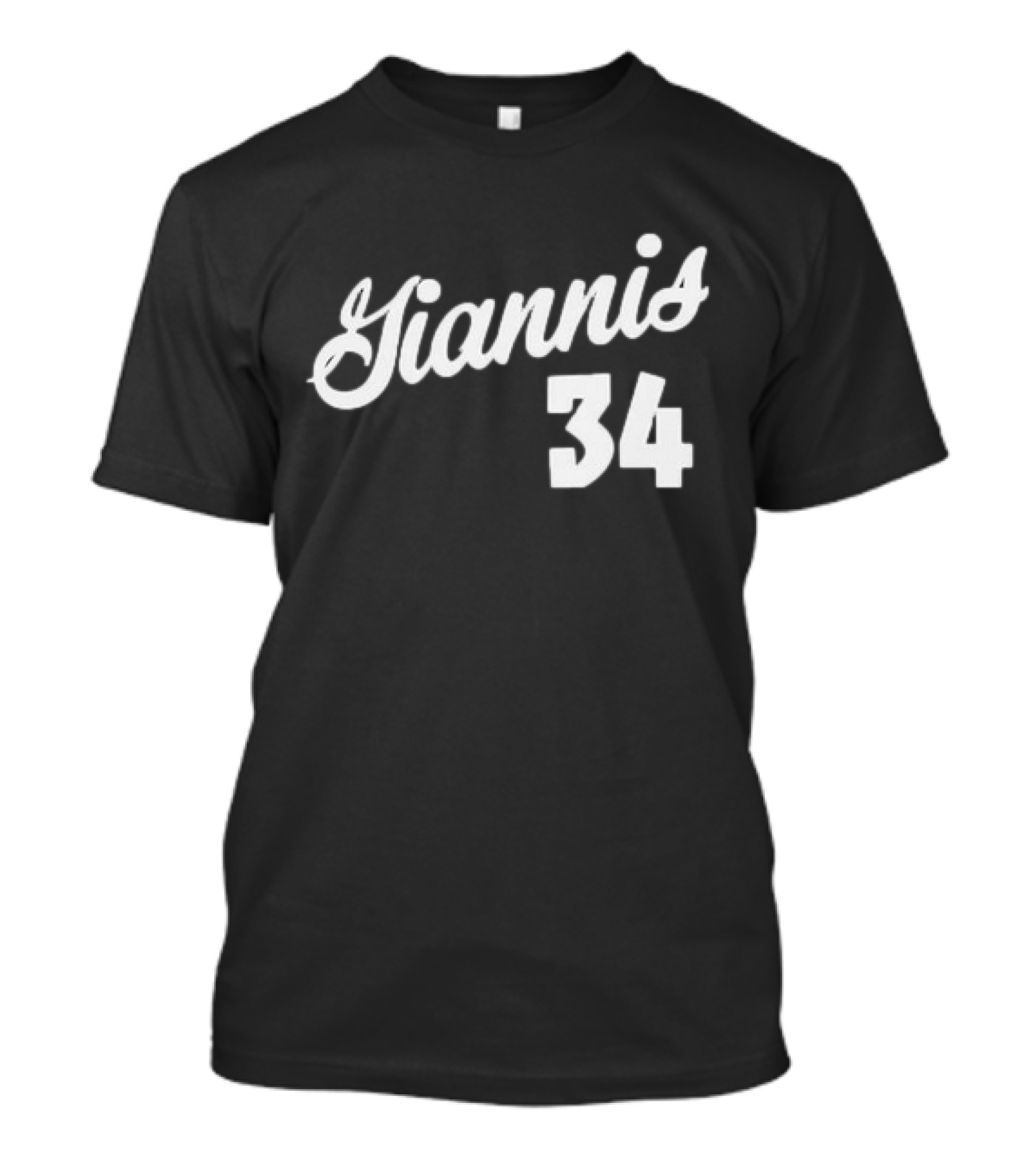 Giannis Antetokounmpo Milwaukee 34 Script Basketball T-Shirt