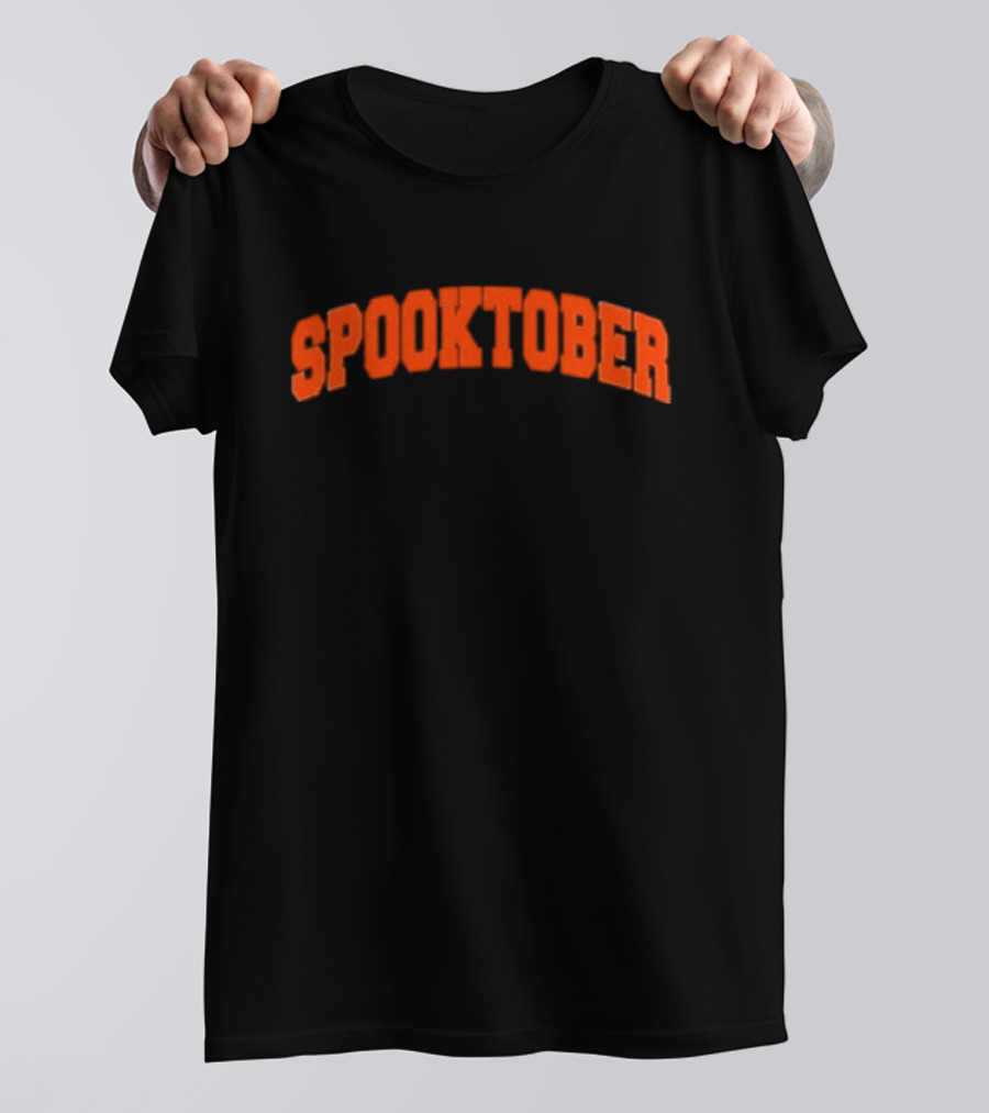 Spooktober Retro Bold Block Letters T-Shirt