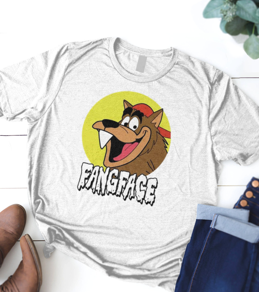 Fangface Cartoon Logo Meme T-Shirt