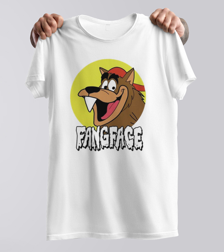 Fangface Cartoon Logo Meme T-Shirt