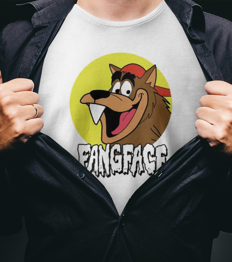 Fangface Cartoon Logo Meme T-Shirt
