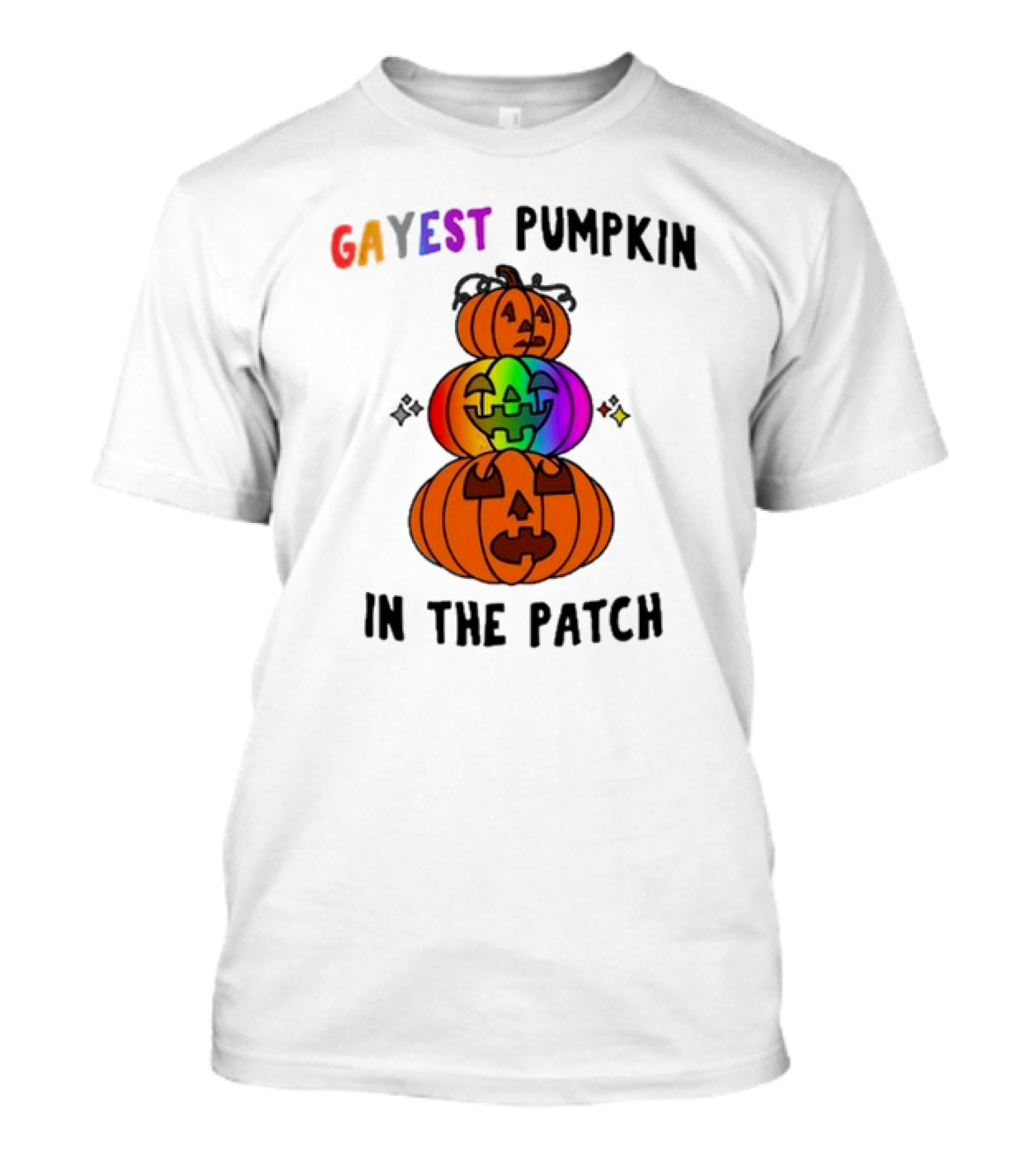 Gayest Pumpkin In The Patch Rainbow Jack-O'-Lanterns T-Shirt