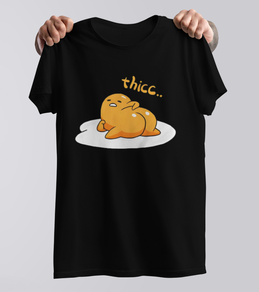 Gudetama Thicc Meme White Egg Yolk Character T-Shirt