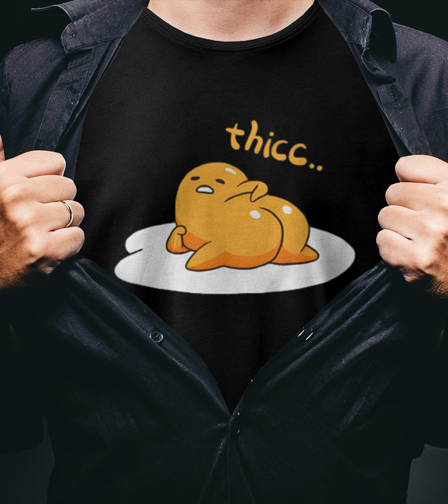 Gudetama Thicc Meme White Egg Yolk Character T-Shirt