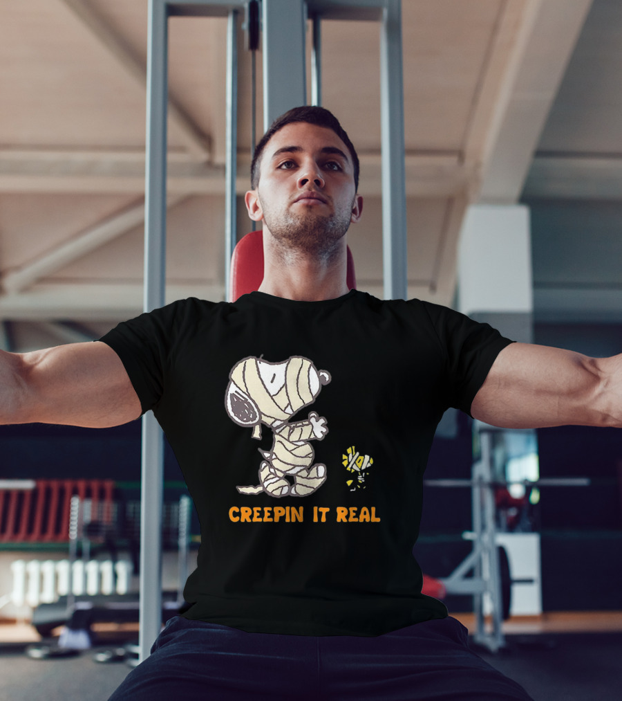 Peanuts Snoopy And Woodstock Mummy Creepin’ It Real T-Shirt