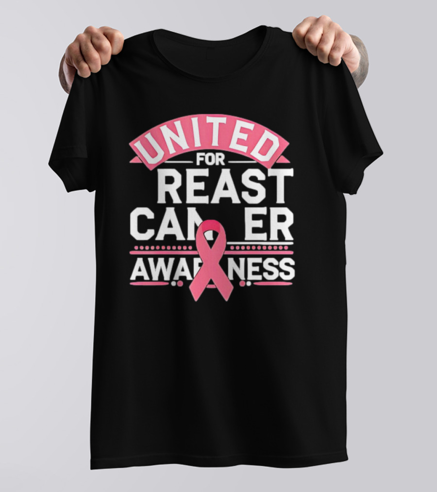 United For Breast Cancer Awareness Pink T-Shirt