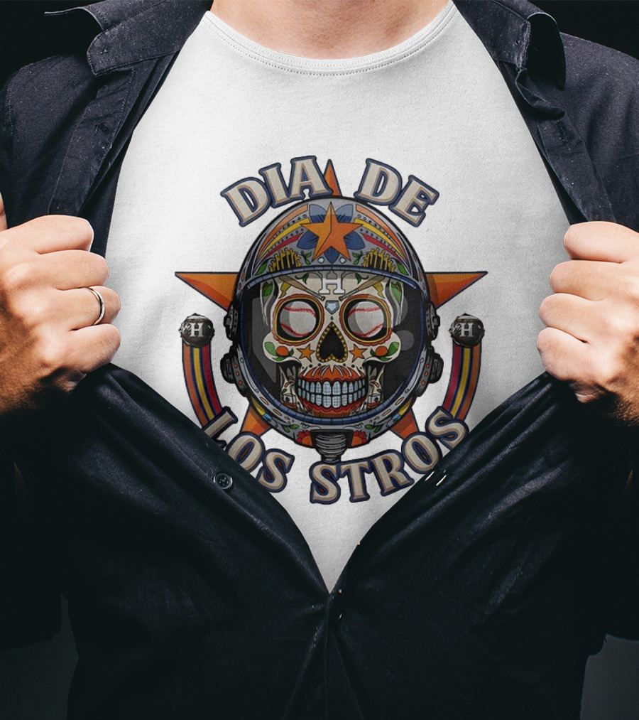 Día De Los Stros Sugar Skull Houston Astros T-Shirt