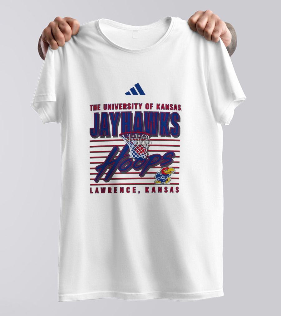 The University Of Kansas Jayhawks Hoops Lawrence Kansas Basketball T-Shirt