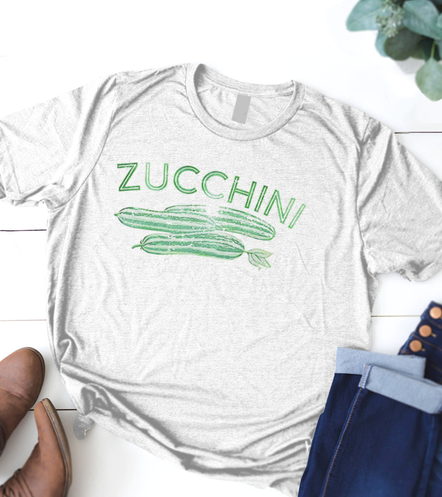 Pearl Charles Zucchini Trio Veggie Print T-Shirt