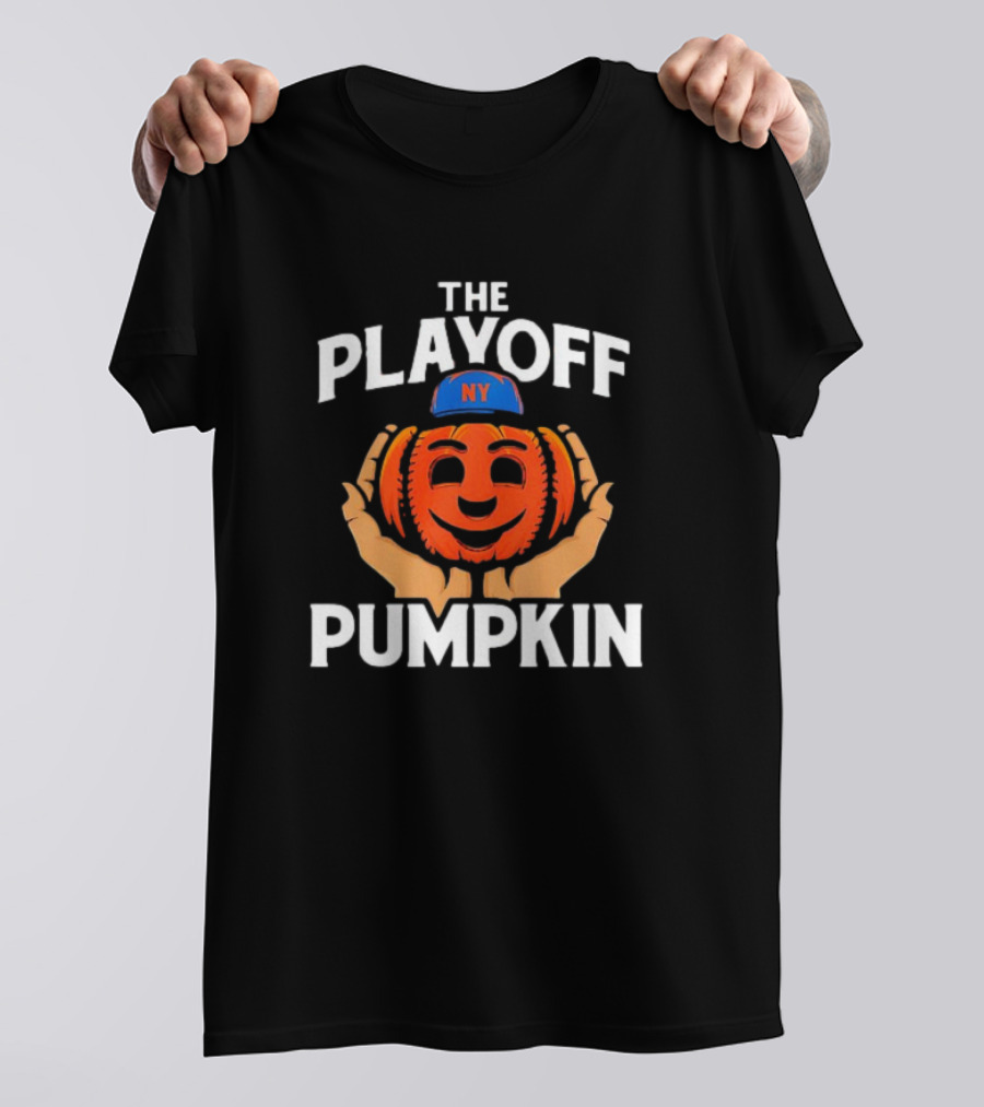 New York Mets Playoff Pumpkin Baseball T-Shirt