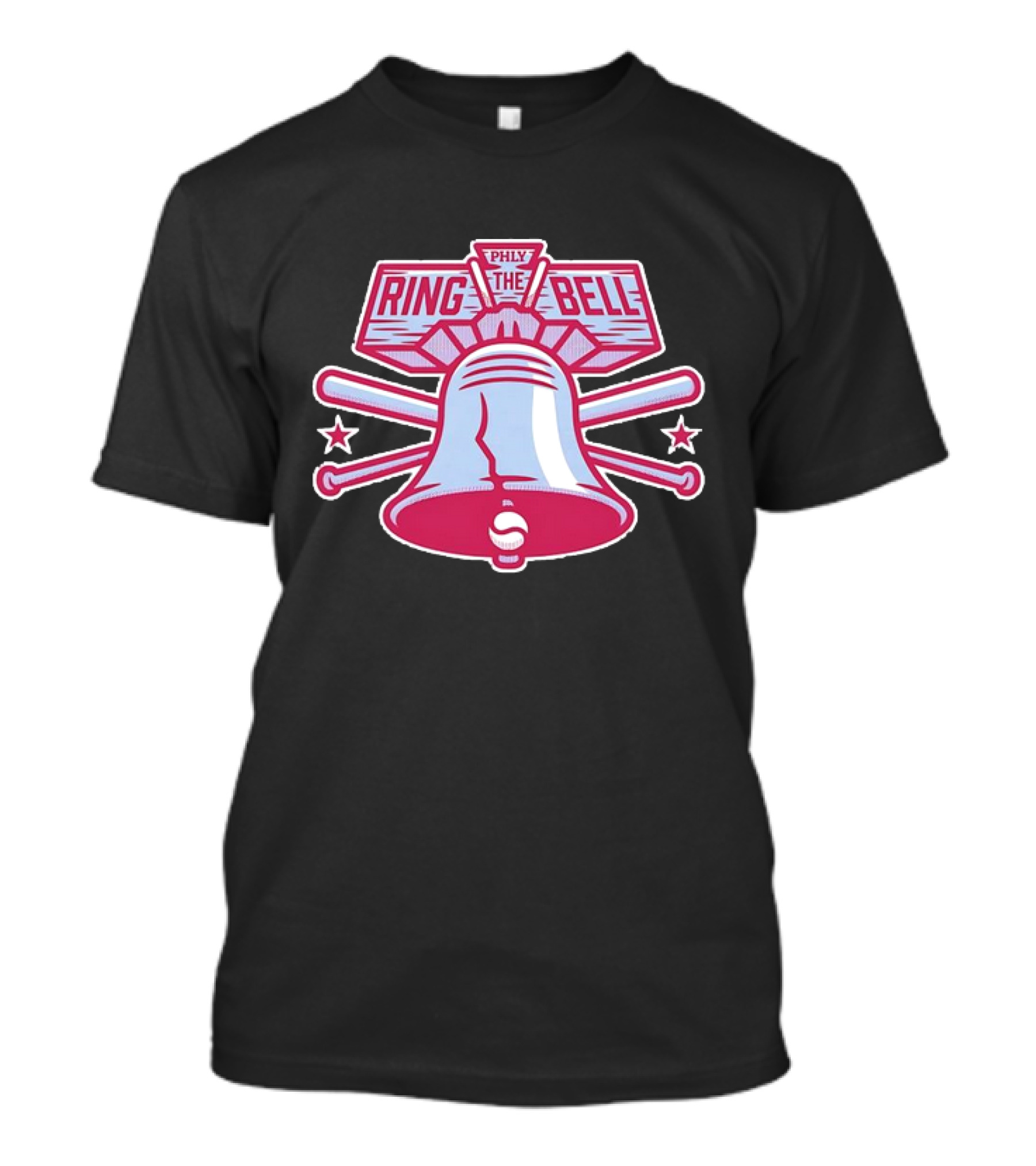 Philadelphia Phillies Ring The Bell Phly Baseball Crossed Bats Stars T-Shirt