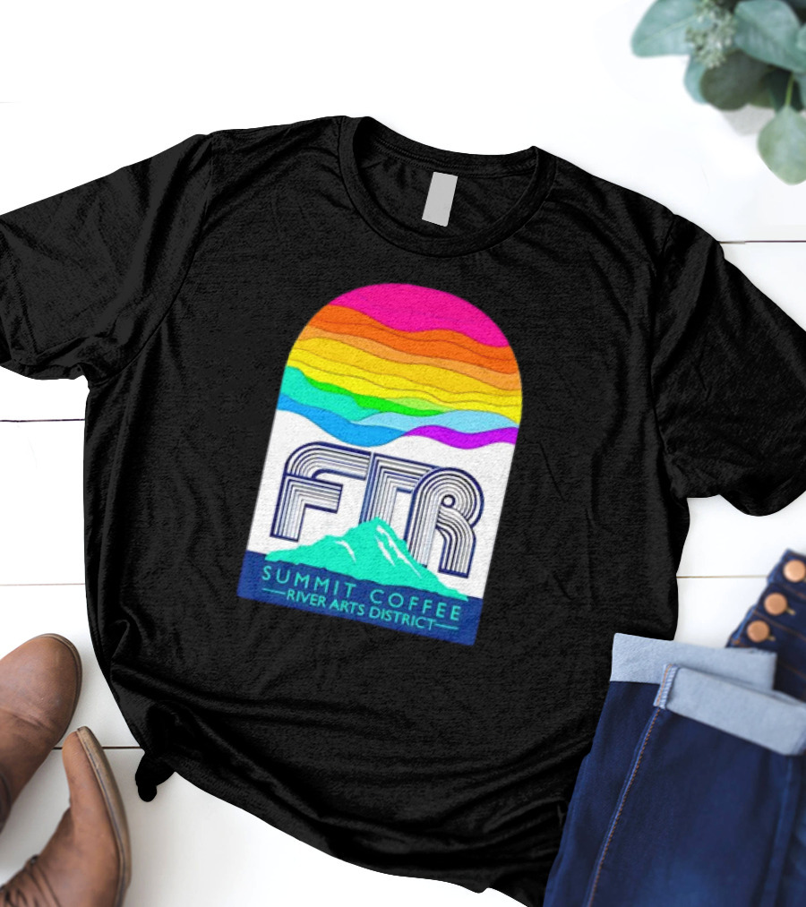 Summit Coffee River Arts District FTR Rainbow Arch Mountain Available Until October 31st, T-Shirt