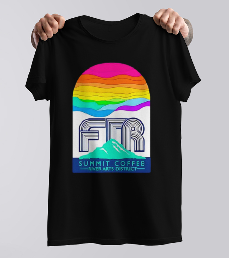Summit Coffee River Arts District FTR Rainbow Arch Mountain Available Until October 31st, T-Shirt
