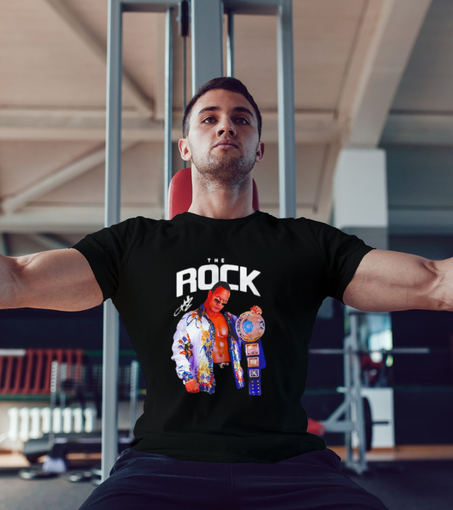 The Rock Wrestlemania Champion Medium Signature T-Shirt