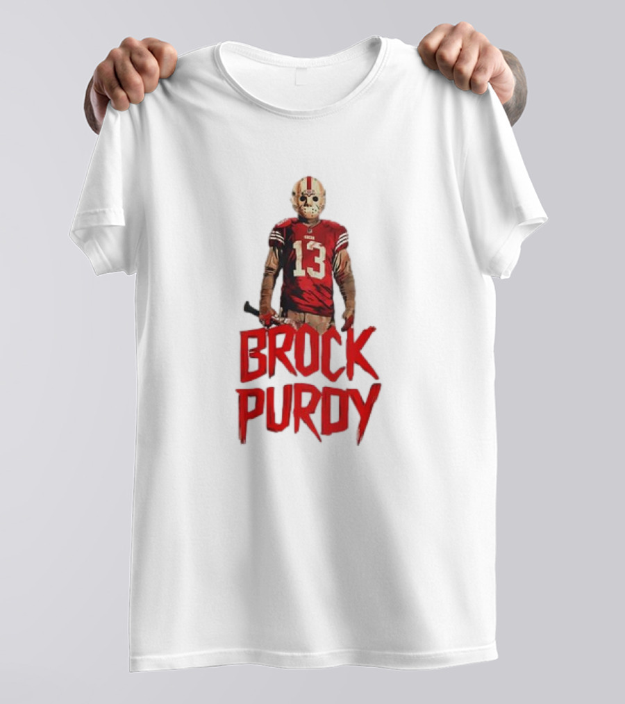 Brock Purdy 13 Jason Mask 49ers Friday The 13th T-Shirt