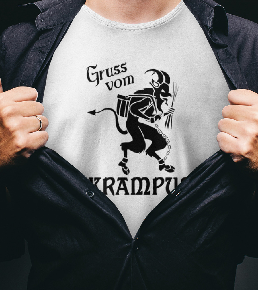 Gruss Vom Krampus Krampus Christmas Holiday Greetings T-Shirt
