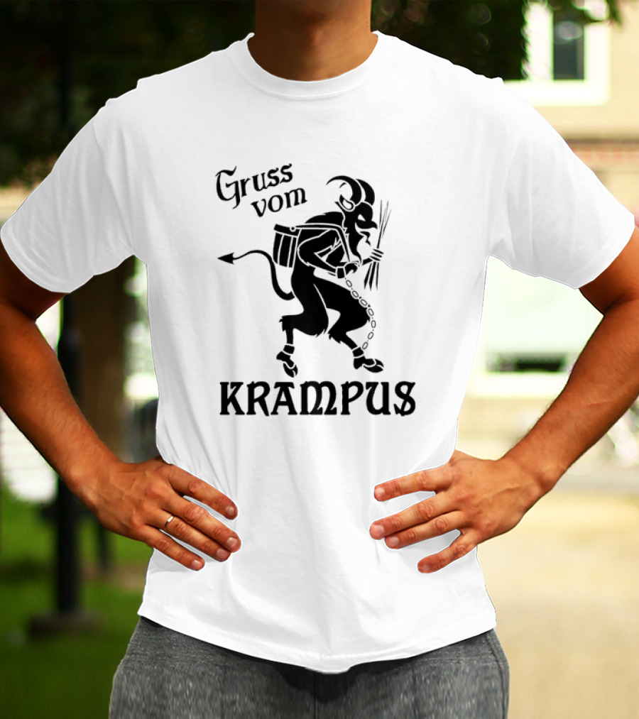 Gruss Vom Krampus Krampus Christmas Holiday Greetings T-Shirt