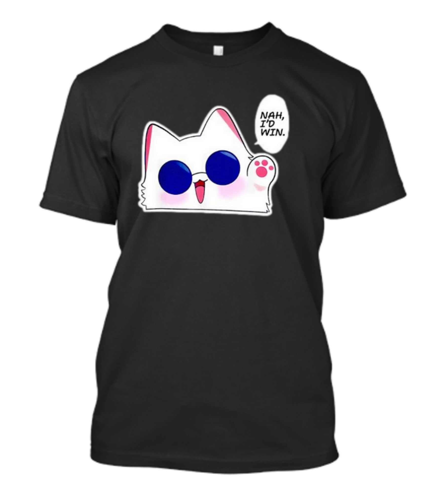 Cute Funny Cat Anime Meme Nah I'd Win Gojo Cat T-Shirt