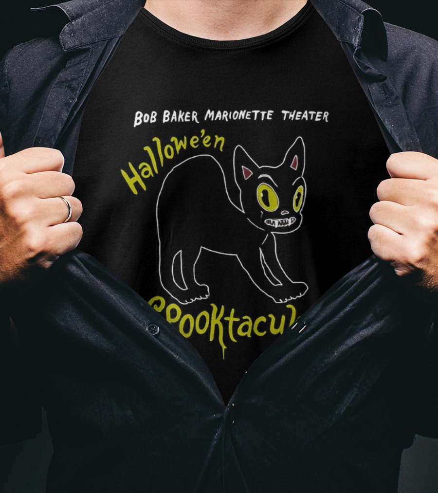 Bob Baker Marionette Theater Hallowe’en Spooktacular Black Cat T-Shirt