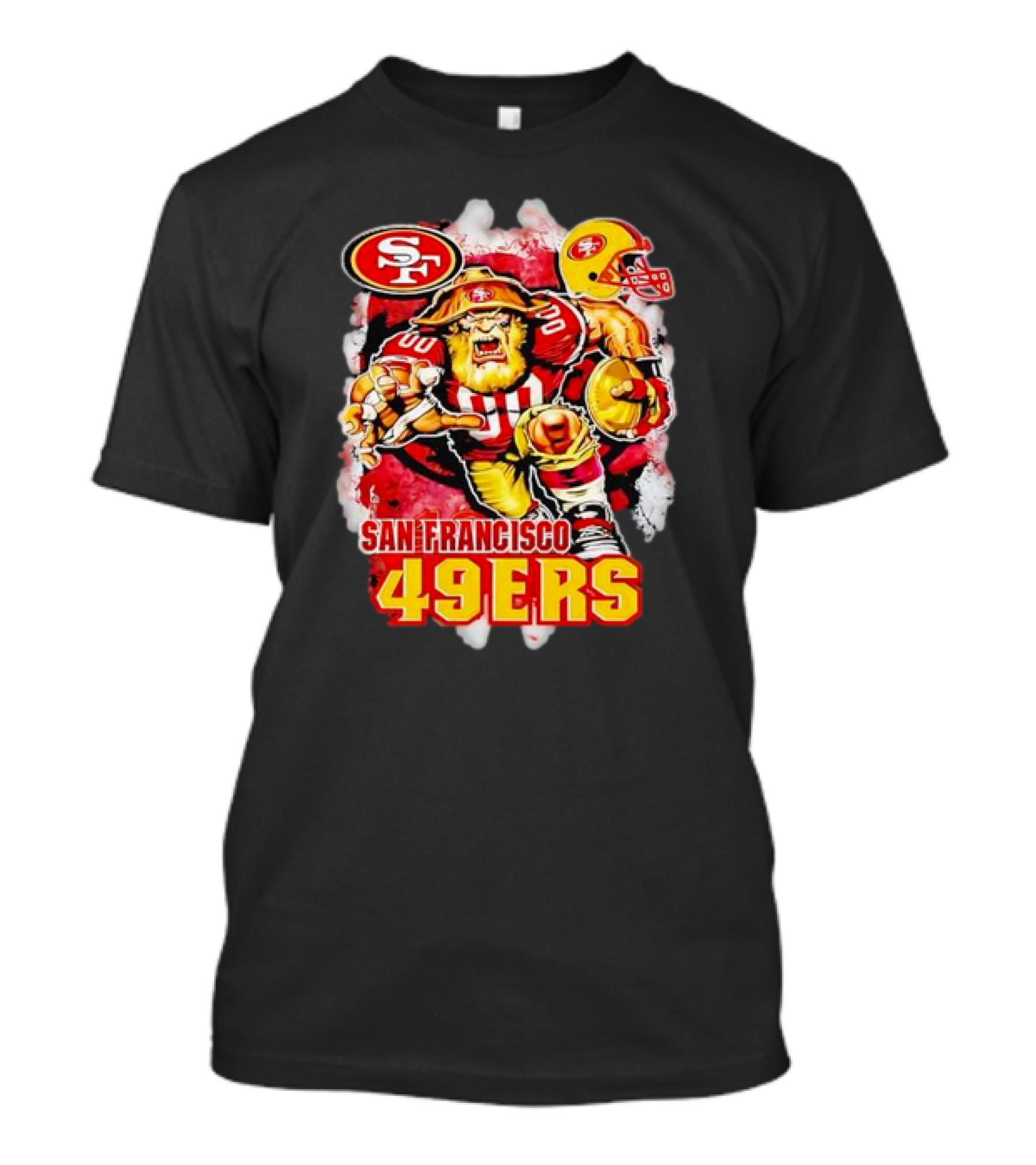 San Francisco 49ers NFL Fierce Lion Mascot Graphic For Fans T-Shirt