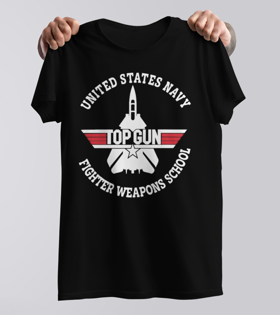 United States Navy Fighter Weapons School Top Gun Jet Emblem T-Shirt