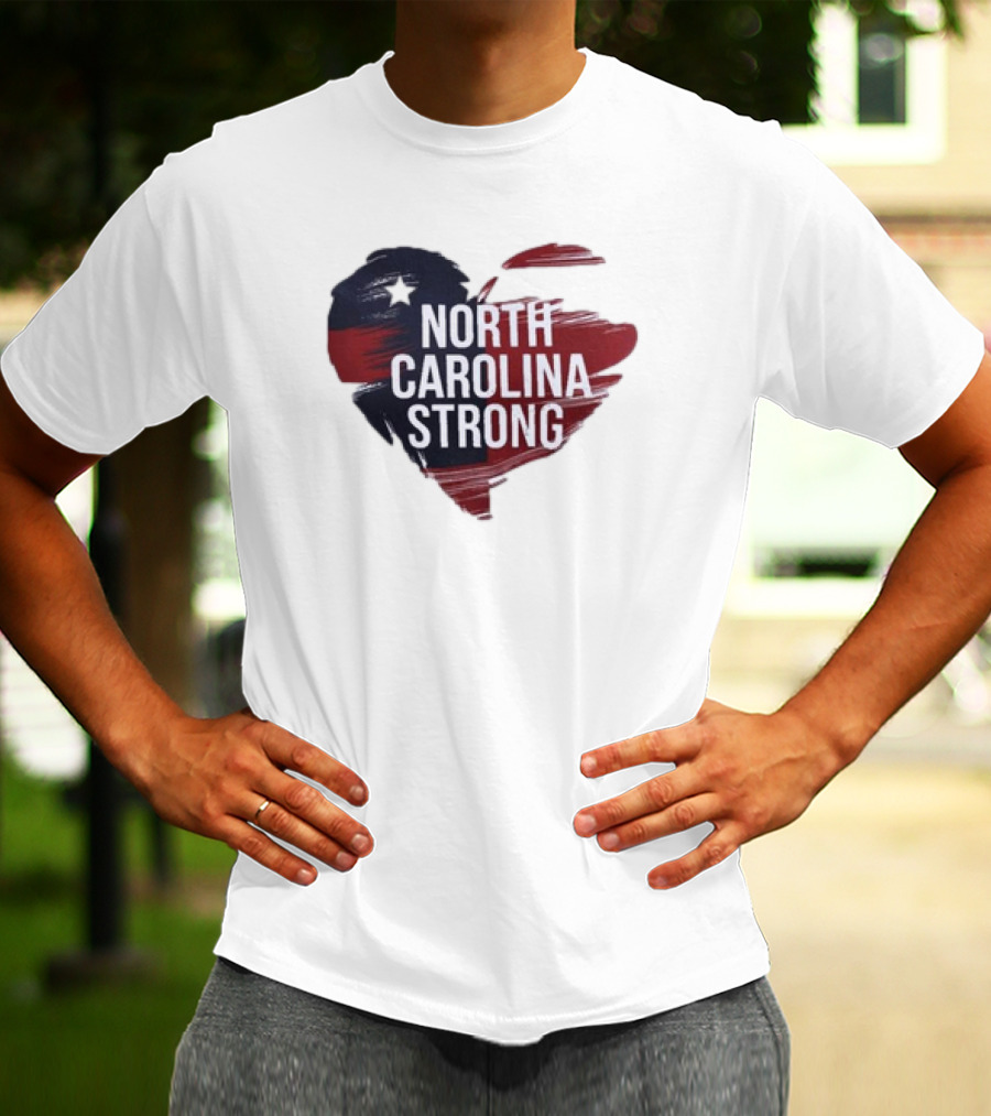 North Carolina Strong Heart Hurricane Helene T-Shirt