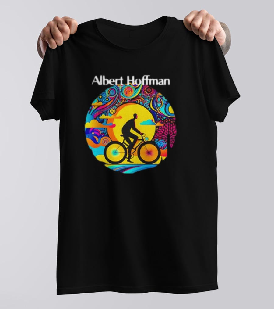 Albert Hoffman Bicycle Day Psychedelic Art Retro T-Shirt