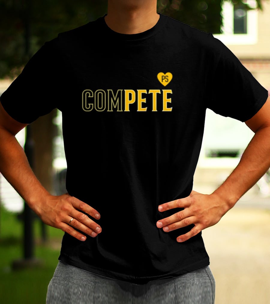 Compete Pete PS Heart Design Love T-Shirt