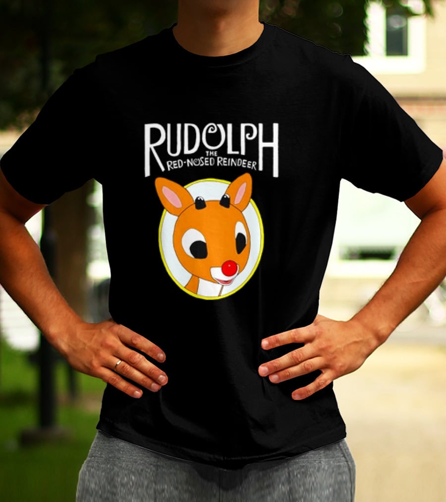 Rudolph The Red-Nosed Reindeer Cute Christmas Character T-Shirt