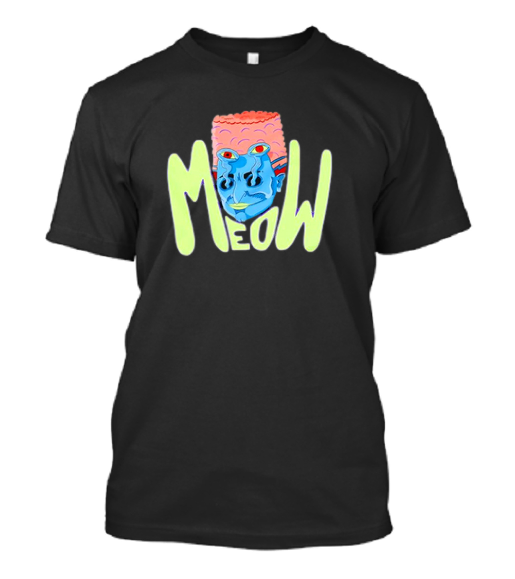 Meow Not Gary Snail Man Cartoon Multicolored Text And Unique Character T-Shirt