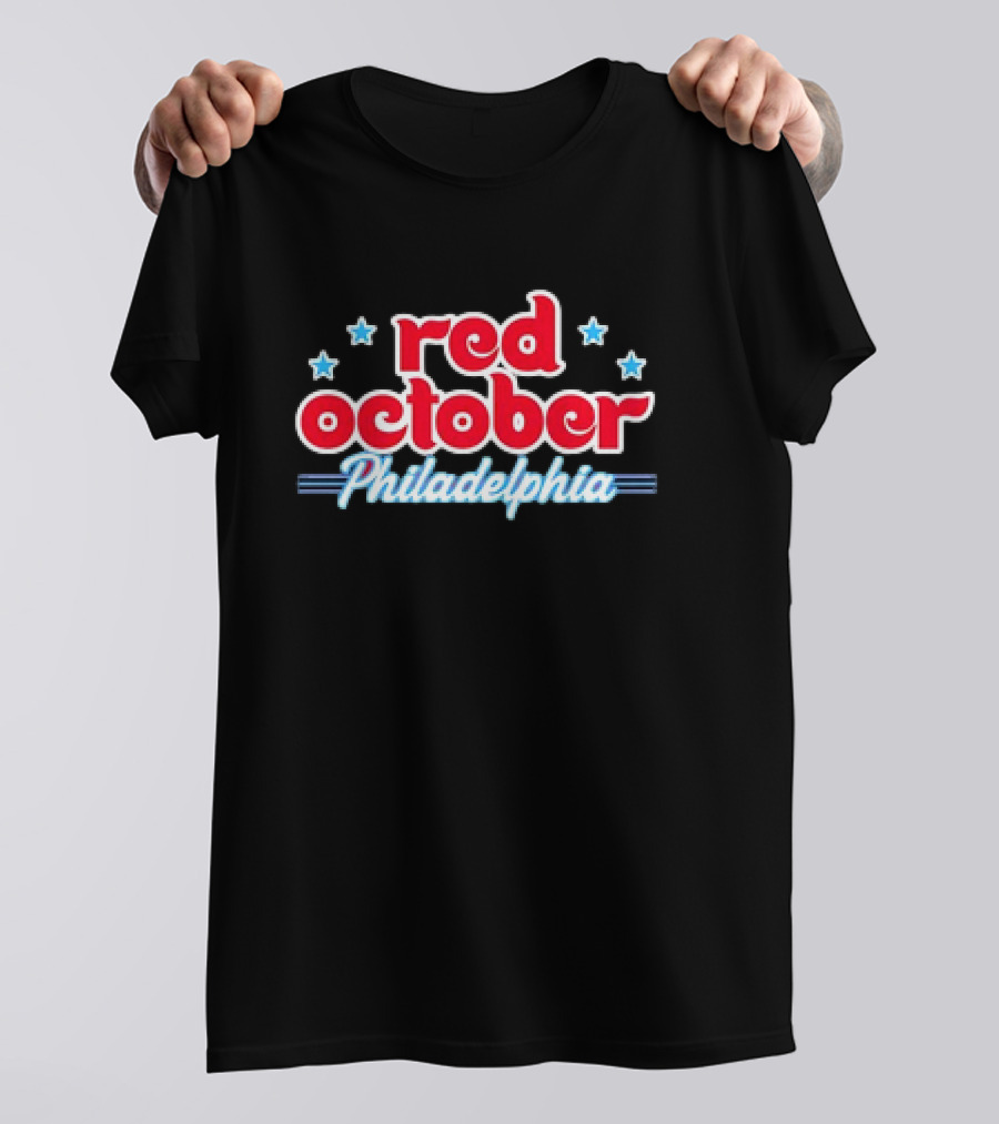 Red October Philadelphia Phillies Baseball Stars T-Shirt