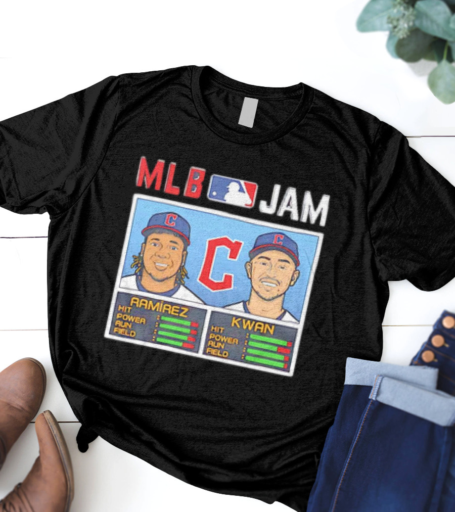 José Ramírez Steven Kwan Cleveland Guardians MLB Jam Vintage T-Shirt
