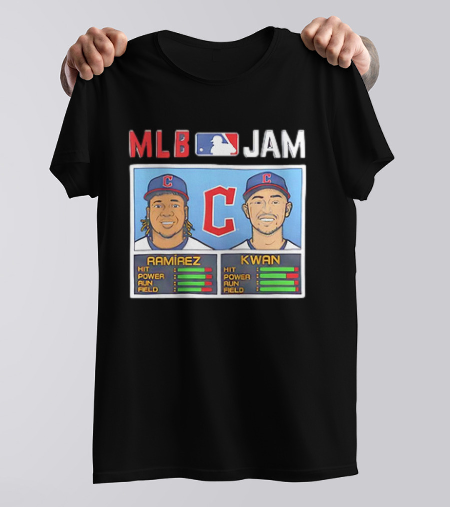 José Ramírez Steven Kwan Cleveland Guardians MLB Jam Vintage T-Shirt