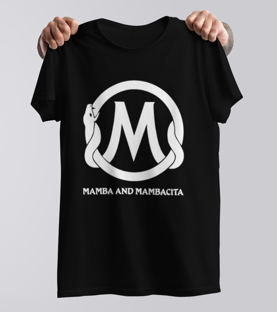 Mamba And Mambacita Snake Wrapped Around M Letter T-Shirt