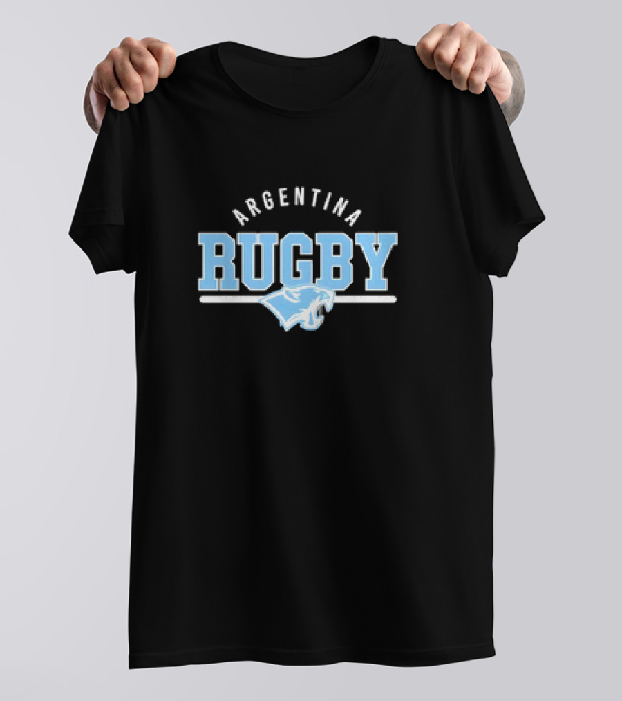 Argentina Rugby Wordmark With Blue Puma Emblem T-Shirt