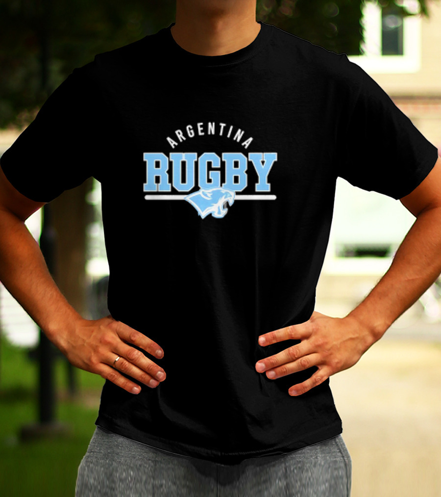 Argentina Rugby Wordmark With Blue Puma Emblem T-Shirt