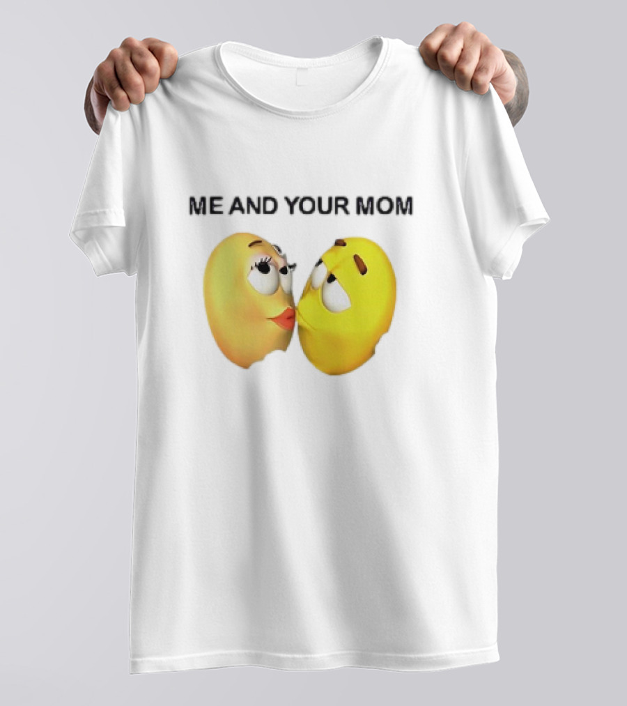 Smiley Face Me And Your Mom Emoji Couple T-Shirt