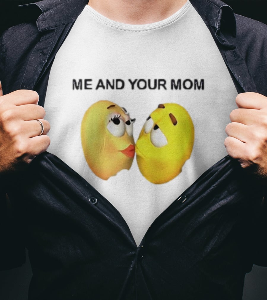Smiley Face Me And Your Mom Emoji Couple T-Shirt