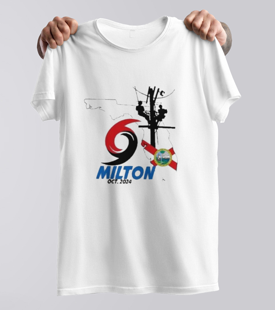 Hurricane Milton Florida Electrical Support October T-Shirt