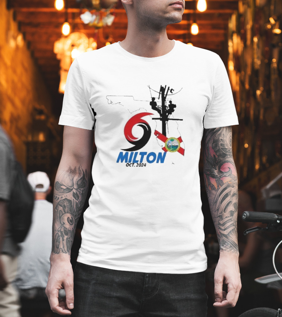 Hurricane Milton Florida Electrical Support October T-Shirt