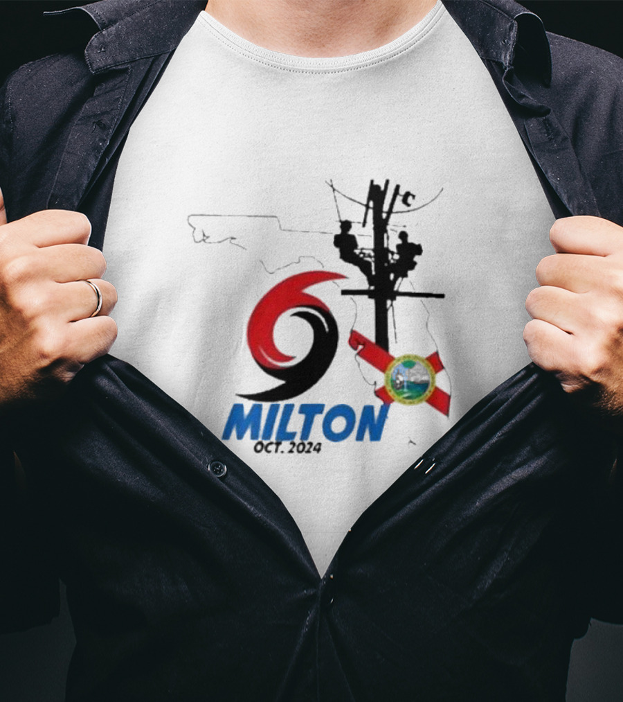 Hurricane Milton Florida Electrical Support October T-Shirt