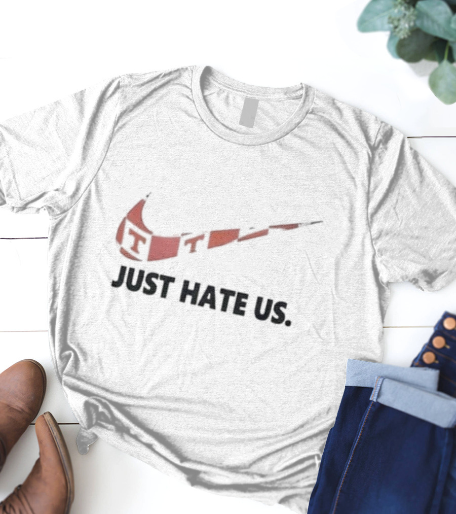 Tennessee Volunteers NCAA Just Hate Us T Logo Swoosh T-Shirt