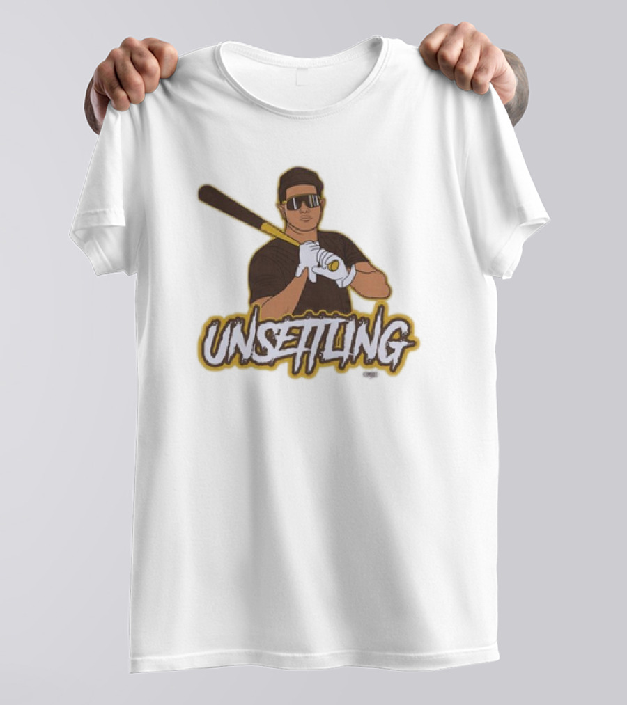 Unsettling Baseball Player With Bat And Gloves T-Shirt