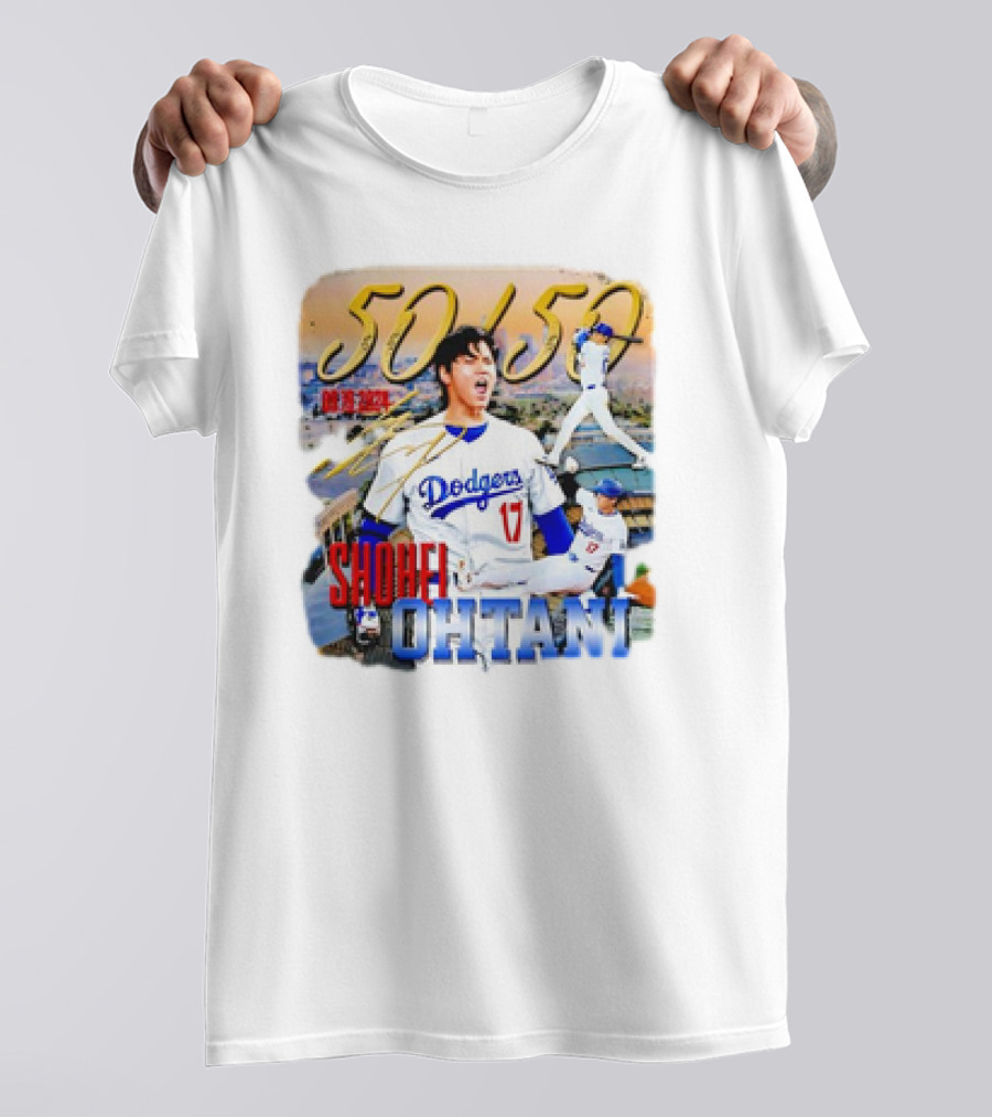 50 50 Club Shohei Ohtani Los Angeles Dodgers T-Shirt