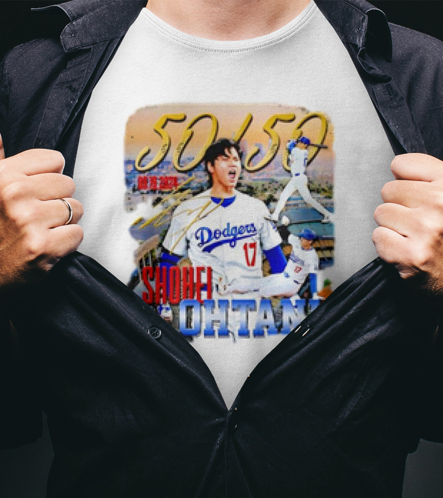 50 50 Club Shohei Ohtani Los Angeles Dodgers T-Shirt