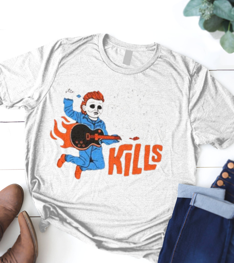 New Found Glory Kills Michael Myers Guitar Flame Character T-Shirt