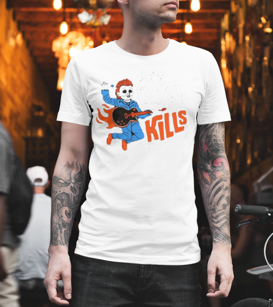 New Found Glory Kills Michael Myers Guitar Flame Character T-Shirt