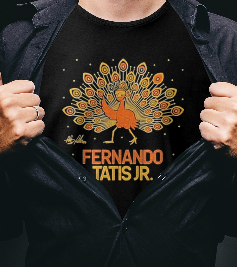 Fernando Tatis Jr Colorful Dancing Peacock T-Shirt