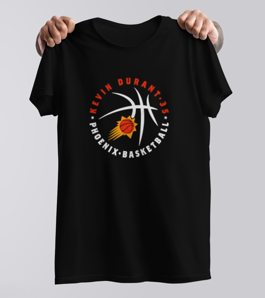 Kevin Durant 35 Phoenix Basketball Suns Player Ball T-Shirt